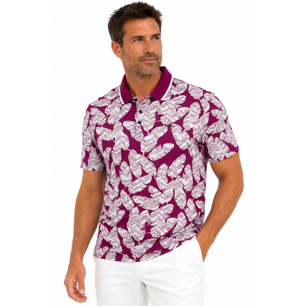 Ted Baker London Men's Printed Golf Polo Shirt Sz 7 XXL 3XL NEW $119